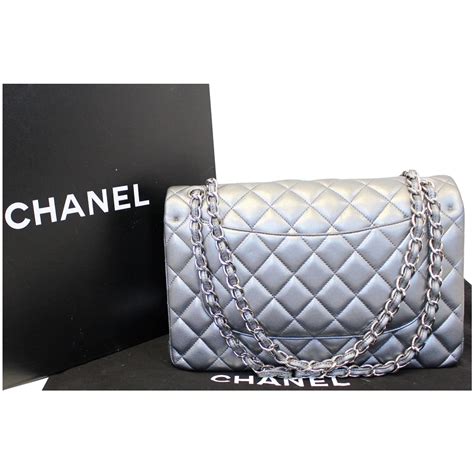 chanel silver bag 2023|large chanel shoulder bag.